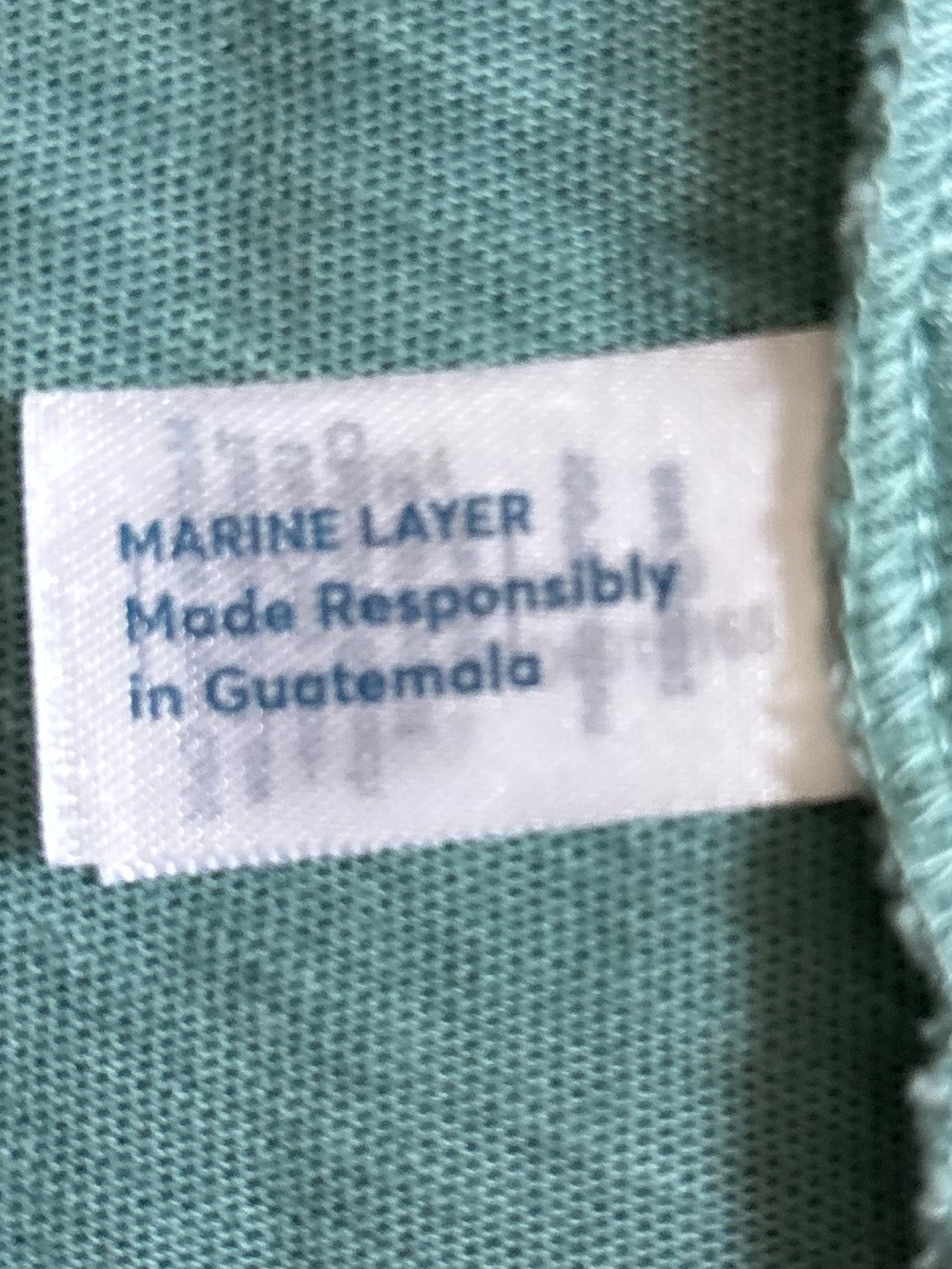 Marine Layer Women’s V-Neck Short Sleeve Polo Tee 100% Cotton Size L Green - Picture 11 of 12